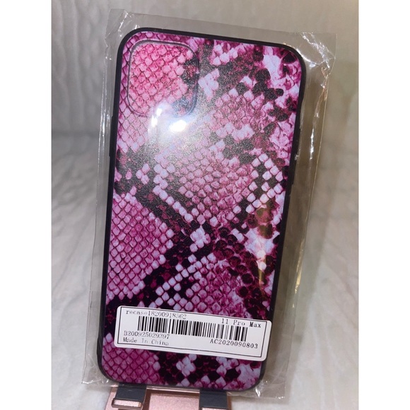 Pink Snakeskin Print iPhone 11 Pro Max Case 💖 - Picture 14 of 17